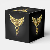 Ballotins Symbole caducee polygonale en or (Arrière)