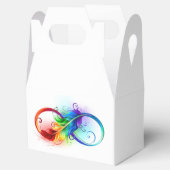 Ballotins Symbole d'infini avec plume arc-en-ciel (Ouvert)