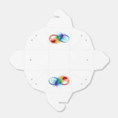 Ballotins Symbole d'infini avec plume arc-en-ciel (Déplié)
