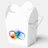 Ballotins Symbole d'infini avec plume arc-en-ciel (Ouvert)