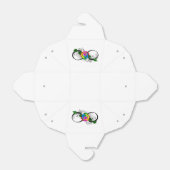 Ballotins Symbole d'infini avec Rose arc-en-ciel (Déplié)