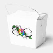 Ballotins Symbole d'infini avec Rose arc-en-ciel (Arrière)