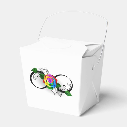 Ballotins Symbole d'infini avec Rose arc-en-ciel (Verso)
