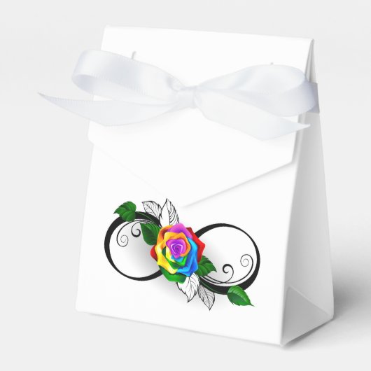 Ballotins Symbole d'infini avec Rose arc-en-ciel (Verso)