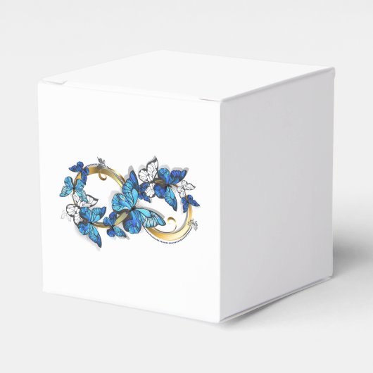 Ballotins Symbole infini de papillons Morpho bleus (Verso)