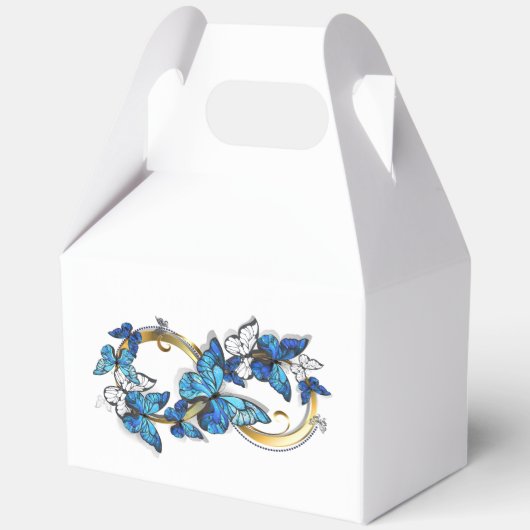 Ballotins Symbole infini de papillons Morpho bleus (Verso)