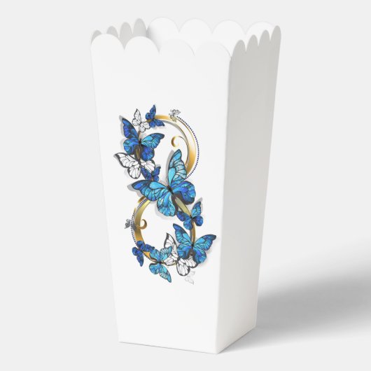 Ballotins Symbole infini de papillons Morpho bleus (Recto)
