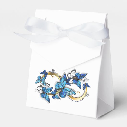 Ballotins Symbole infini de papillons Morpho bleus (Verso)