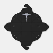 Ballotins Symbole Médicale Caduceus sur le noir (Déplié)