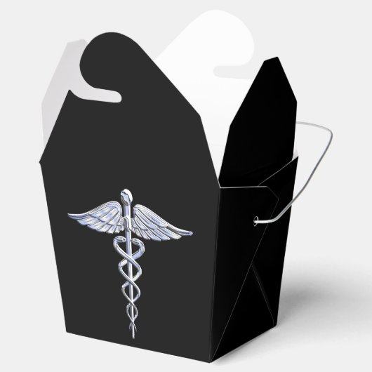Ballotins Symbole Médicale Caduceus sur le noir (Ouvert)