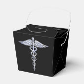 Ballotins Symbole Médicale Caduceus sur le noir (Verso)