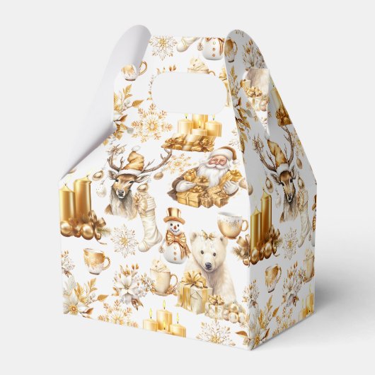 Ballotins Symboles de Noël or et blanc (Arrière)