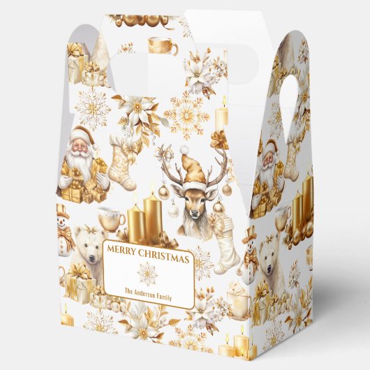 Ballotins Symboles de Noël or et blanc (Ouvert)