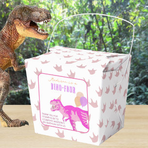 Ballotins T-Rex Merci rose Anniversaire Dino Party