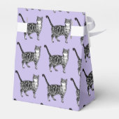 Ballotins Tabby Cat Art Purple Cats Anniversaire (Arrière)
