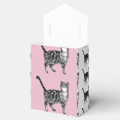 Ballotins Tabby Cat Art rose Ballotin de gâteau fête d'anniv (Ouvert)