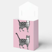 Ballotins Tabby Cat Art rose Ballotin de gâteau fête d'anniv (Ouvert)