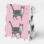 Ballotins Tabby Cat Art rose Ballotin de gâteau fête d'anniv (Arrière)