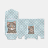 Ballotins Tabby Gris Peinture Chat - Cute Original Art Chat (Déplié)