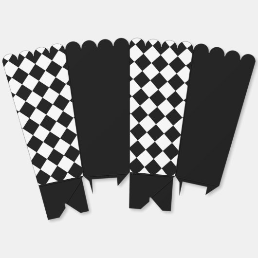 Ballotins Tableau de bord noir et blanc À damiers Drapeau (Déplié)