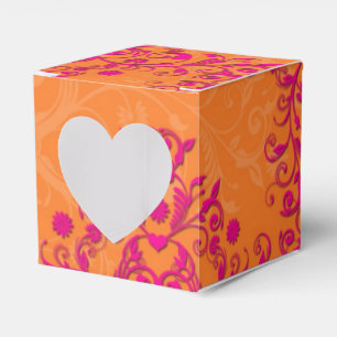 Ballotins Tangerine Tango Rose et Orange Floral Damask