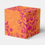 Ballotins Tangerine Tango Rose et Orange Floral Damask (Arrière)