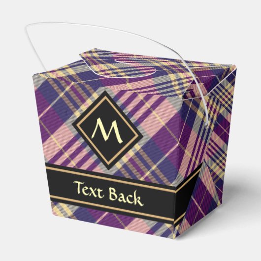 Ballotins Tartan mauve, or et bleu (Arrière)