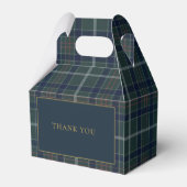 Ballotins Tartan Plaid Teddy Bear Baby Shower Favor Boxes (Arrière)