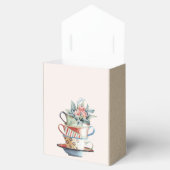 Ballotins Tasses empilées Blush Floral Mariage Baby Shower T (Ouvert)