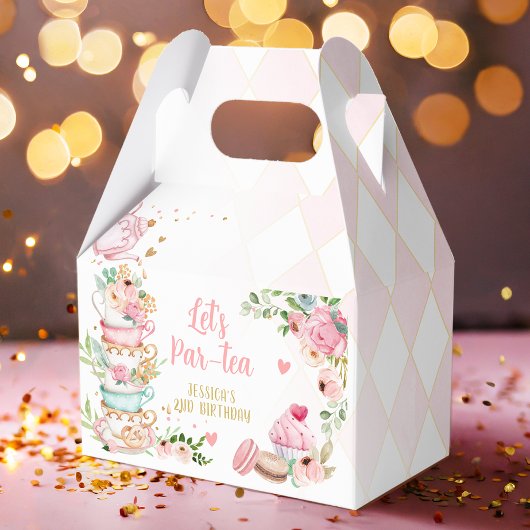 Ballotins Tea Anniversaire Fleur rose Fille Par tea Floral