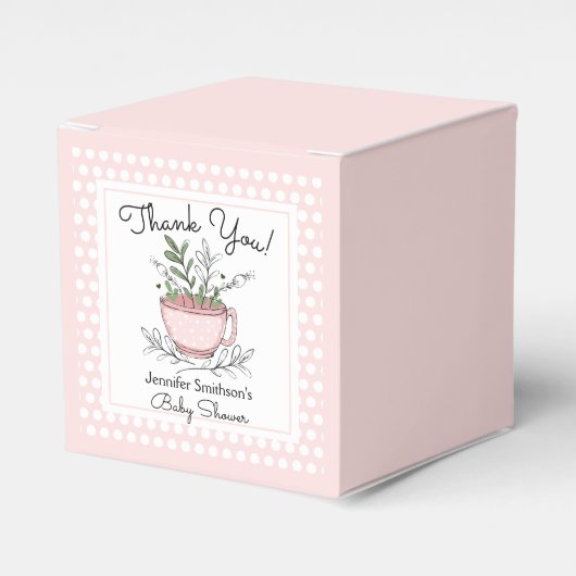 Ballotins Tea Cup Tea Party Baby shower Merci (Verso)