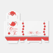 Ballotins Tea Party de Noël Teapot en dentelle rouge (Déplié)