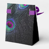 Ballotins Teal Blue et Hot rose Peacock mariage (Arrière)