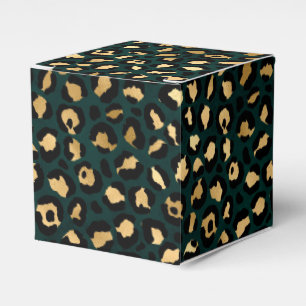 Ballotins Teal et Or Série Léopard Design 1