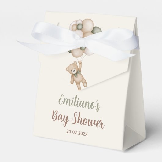 Ballotins Teddy Bear Baby shower Boy (Verso)