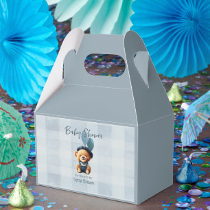 Ballotins Teddy Bear Jean Baby shower Bleu