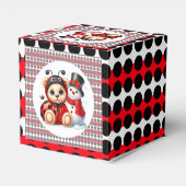 Ballotins Teddy Bear Ladybug avec Baby shower Snowman (Arrière)