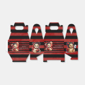 Ballotins Teddy Bear Ladybug Stripes Baby shower fille (Déplié)