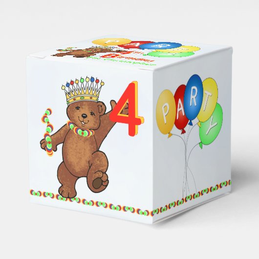 Ballotins Teddy Bear Prince 4th Birday Party Custom (Verso)