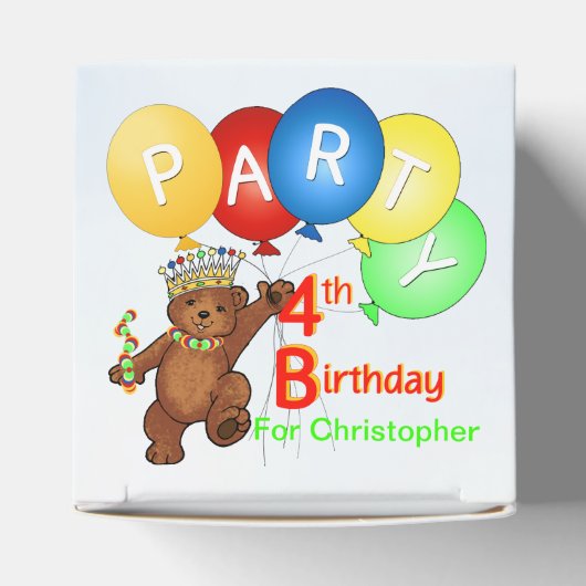 Ballotins Teddy Bear Prince 4th Birday Party Custom (Haut)