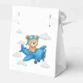 Ballotins Teddy Bear sur avion Baby shower Ballotin (Arrière)