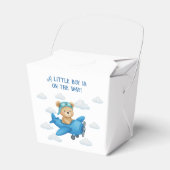 Ballotins Teddy Bear sur avion Baby shower Ballotin (Verso)