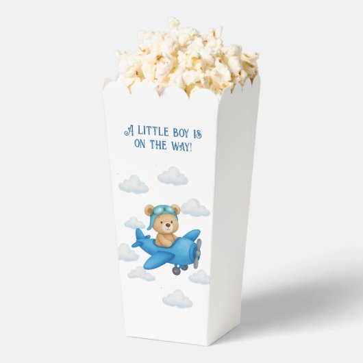 Ballotins Teddy Bear sur avion Baby shower Ballotin (Sauté)