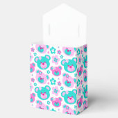 Ballotins Teddy ours visages et fleurs merci boîte cadeau (Ouvert)