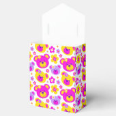 Ballotins Teddy ours visages et fleurs merci boîte cadeau (Ouvert)