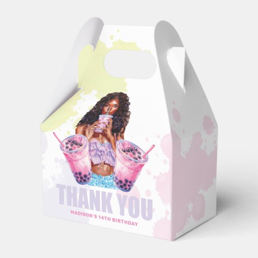 Ballotins Teenage Boba Tea Custom African American Birday (Verso)