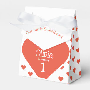 Ballotins Tente à coeur rouge pour le premier anniversaire d