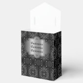 Ballotins Tente Abstraite Florale Noire Et Argent (Ouvert)