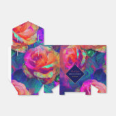 Ballotins Tente de mariage aux fleurs lumineuses et colorées (Déplié)