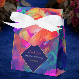 Ballotins Tente de mariage aux fleurs lumineuses et colorées